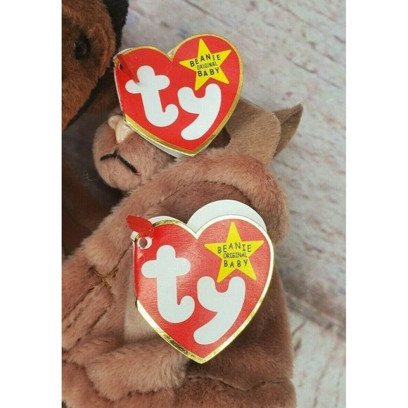 Rare 1996 Batty & Congo Retired Vintage Beanie Babies Collectible P.V.C Pellets - Picture 12 of 12